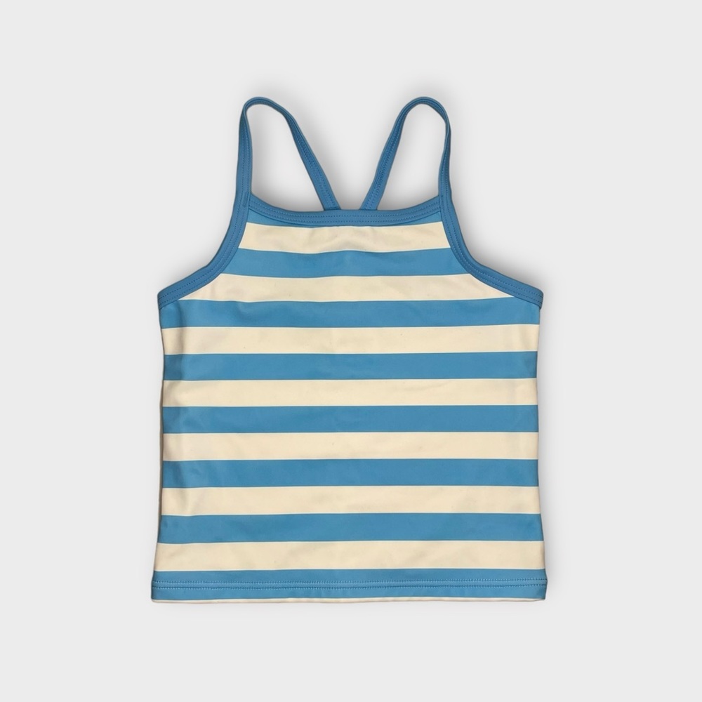 Hanna Andersson Blue & White Stripe Swim Top